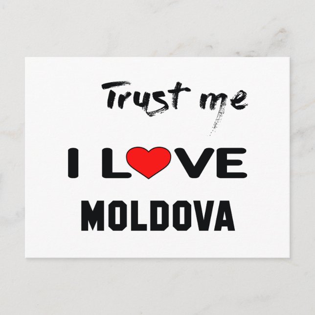 Postal Confía en que amo a Moldavia. (Anverso)