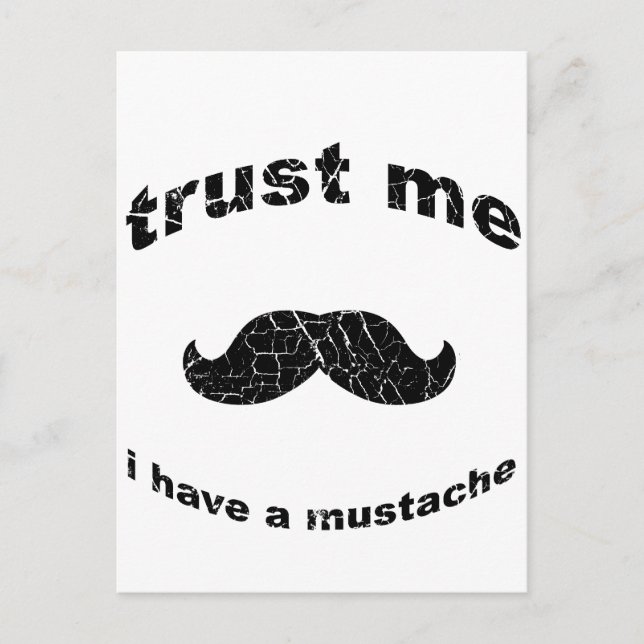 Postal Confía en que tengo bigote (Anverso)