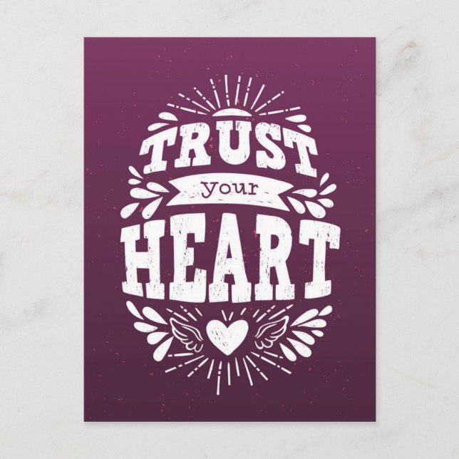 Postal Confía en tu corazón (Anverso)