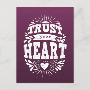 Postal Confía en tu corazón