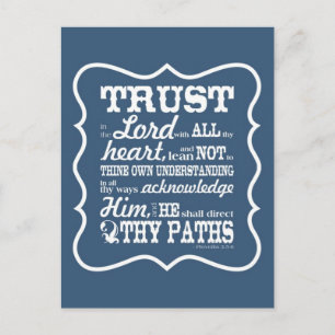 Postal Confianza en el Señor — Azul
