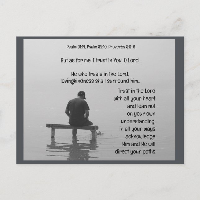 Postal Confianza en el Señor Confortando el levantamiento (Anverso)