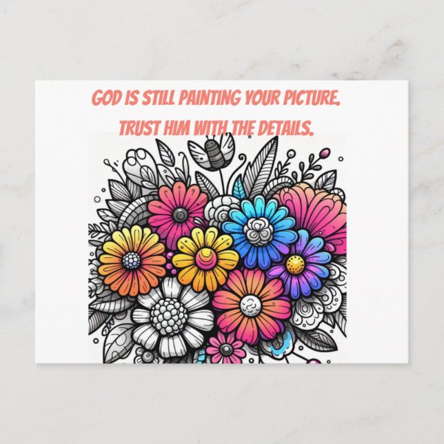 Postal Confiar en Dios, fe (Anverso)