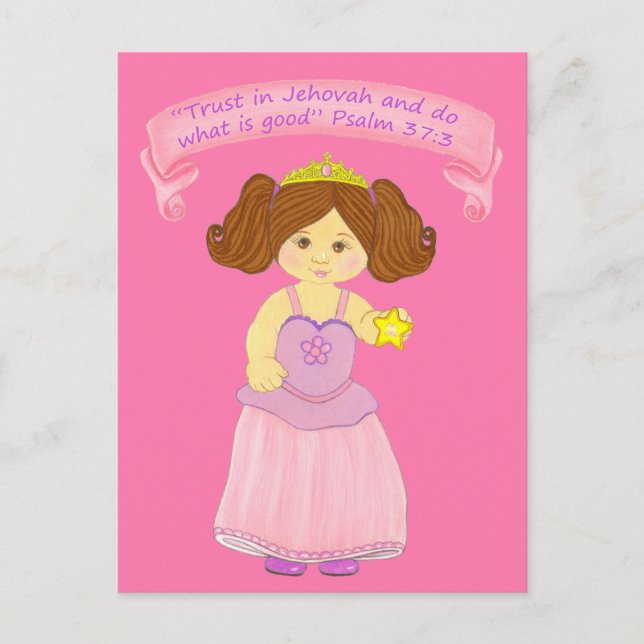 Postal "Confiar en Jehová y hacer lo que sea bueno". Salm (Anverso)