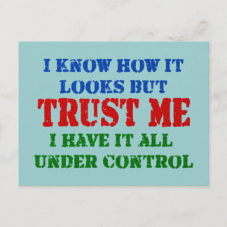 Postal Confiar en mí - Todo bajo control