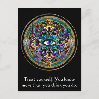 Postal Confíese en ~ los ojos de la mandala del mundo