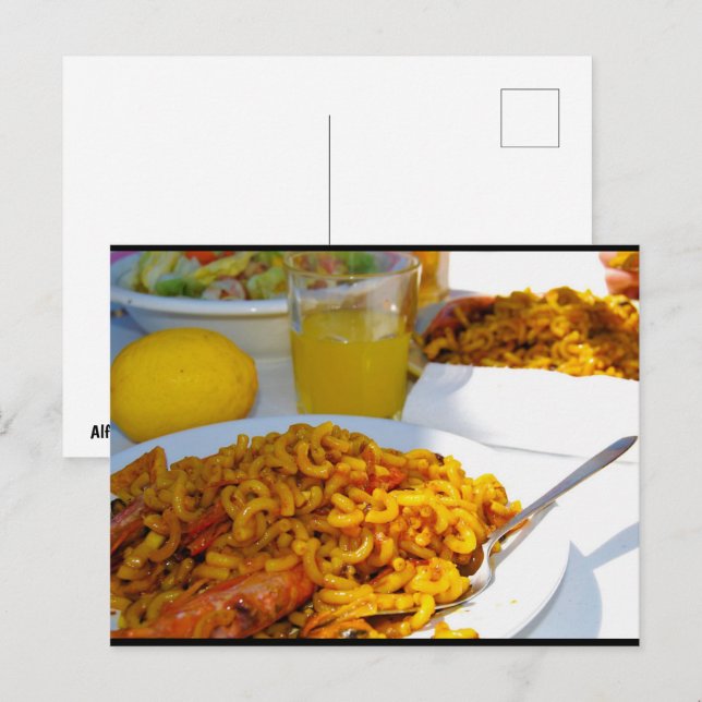 Postal Configuración de la cocina española (Anverso / Reverso)