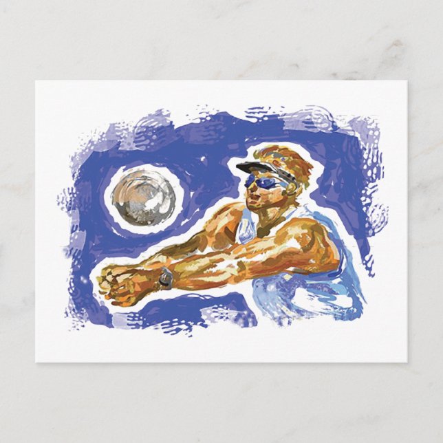 Postal Configurar el voleibol (Anverso)