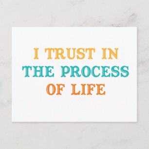 Postal Confío en el proceso de vida Afirmación