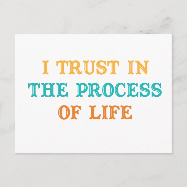 Postal Confío en el proceso de vida Afirmación (Anverso)