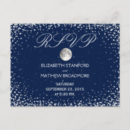 Postal Confirmación de asistencia para bodas | Luna de no