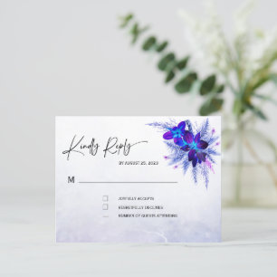 Postal Confirmación de Boda Orquídea Azul