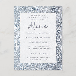 Postal Confirmación de la Comunión de la Iglesia del Jard