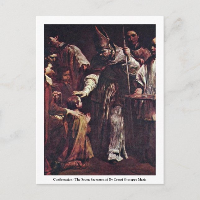 Postal Confirmación (Los siete sacrificios) (Anverso)