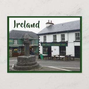 Postal Cong (hombre tranquilo) Plaza del pueblo con texto