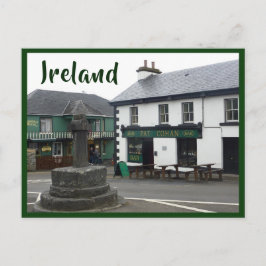 Postal Cong (hombre tranquilo) Plaza del pueblo con texto