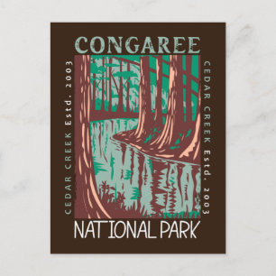 Postal Congaree Parque Nacional Cedar Creek Vintage 
