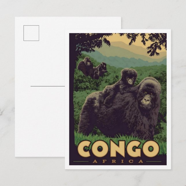 Postal Congo Africa Vintage Travel  (Anverso / Reverso)