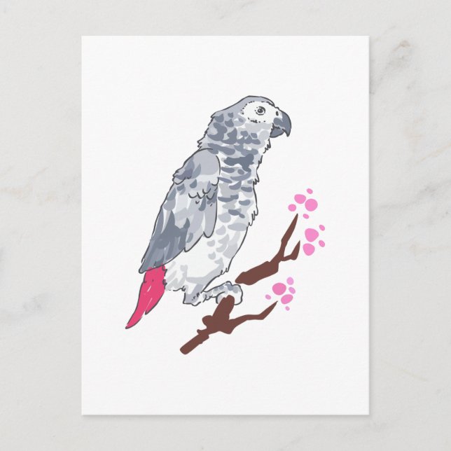 POSTAL CONGO AFRICAN GRAY PARROT (Anverso)