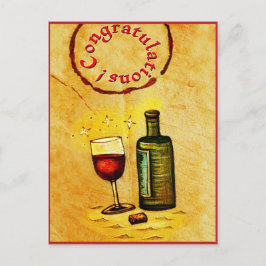 Postal Congratulations! wine card