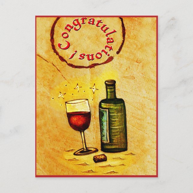 Postal Congratulations! wine card (Anverso)