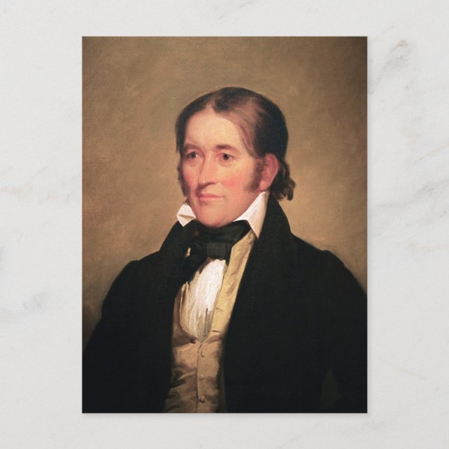 Postal Congresista Davy Crockett por Chester Harding (Anverso)