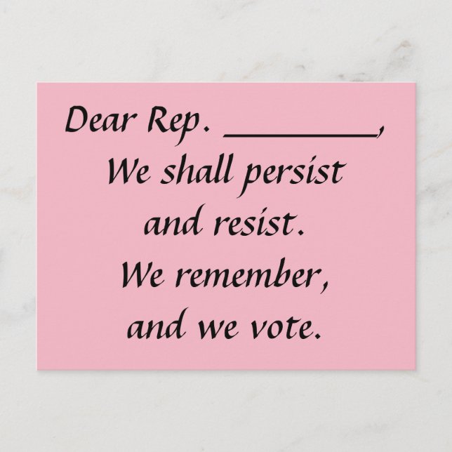 Postal Congreso resiste a recordar voto (Anverso)