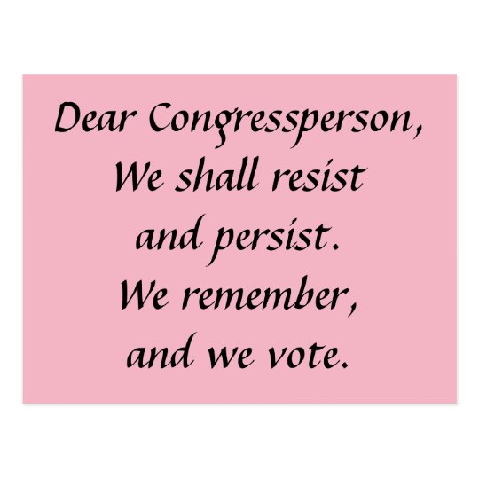 Postal Congressperson persiste se opone recuerda voto