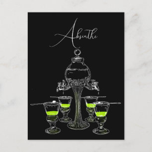 Postal Conjunto Absinthe ilustrado