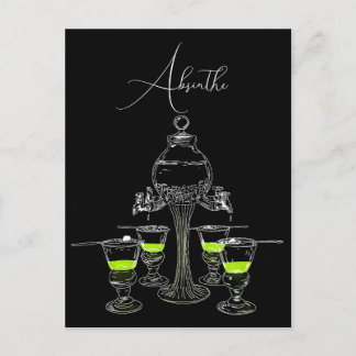 Postal Conjunto Absinthe ilustrado