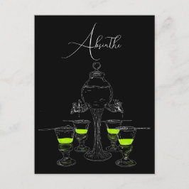 Postal Conjunto Absinthe ilustrado