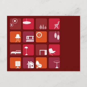 Postal Conjunto de iconos interiores