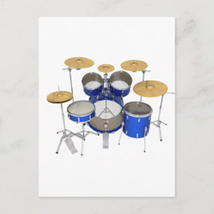 Postal Conjunto de tambores azul: