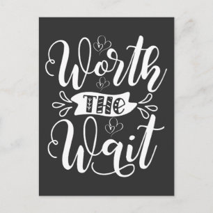 Postal Conjunto de Vale la Pena Esperar, anuncio de Bebé 