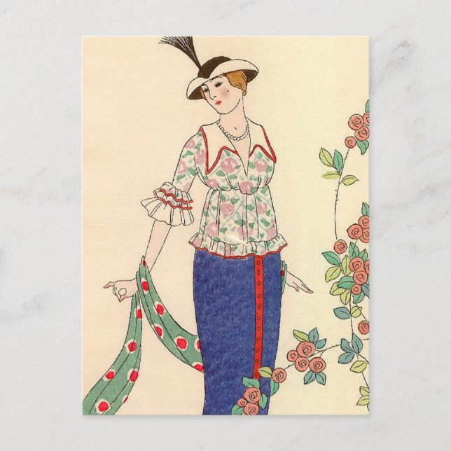 Postal Conjunto de verano George Barbier (Anverso)