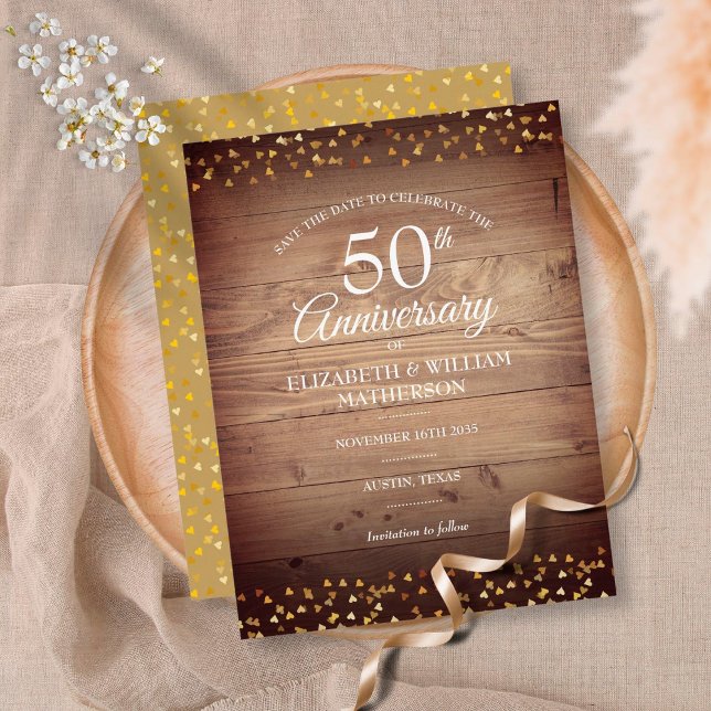 Postal Conmemoración 50 Aniversario Save the Date Corazon (Subido por el creador)