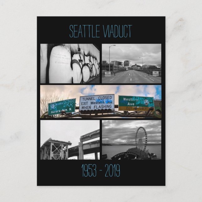 Postal Conmemoración del Viaducto de Seattle (Anverso)