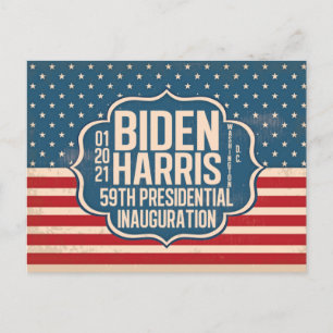 Postal Conmemorativa de la 59ª inauguración de Biden Harr