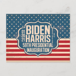 Postal Conmemorativa de la 59ª inauguración de Biden Harr