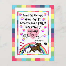 Postal conmemorativa del Chocolate Labrador Trotti
