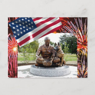 Postal conmemorativa del perro de guerra