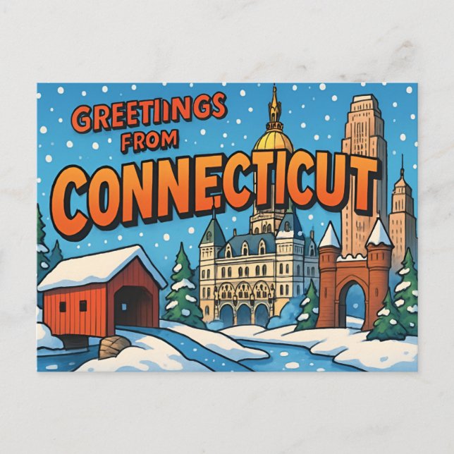postal CONNECTICUT (Anverso)