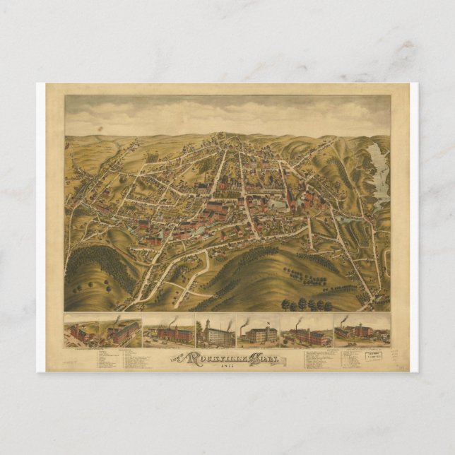 Postal Connecticut de Rockville en 1877 (Anverso)