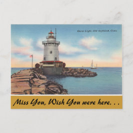 Postal Connecticut, luz exterior, Saybrook antiguo