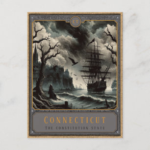 Postal Connecticut   Postcarta de arte gótico