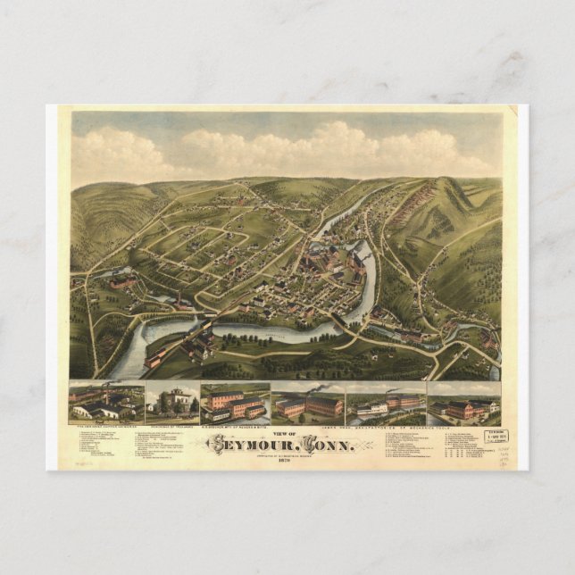 Postal Connecticut Seymour en 1879 (Anverso)