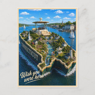 Postal Connecticut   Wish You Were Here   Serie del Estad