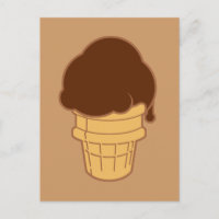 Cono de helado de chocolate