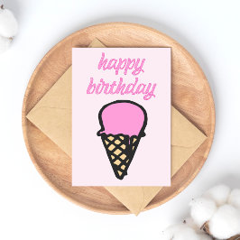 Postal Cono de helado - Feliz Cumpleaños