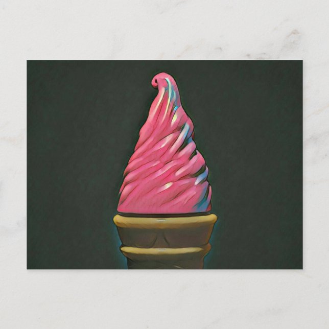 Postal Cono de helado vintage (Anverso)